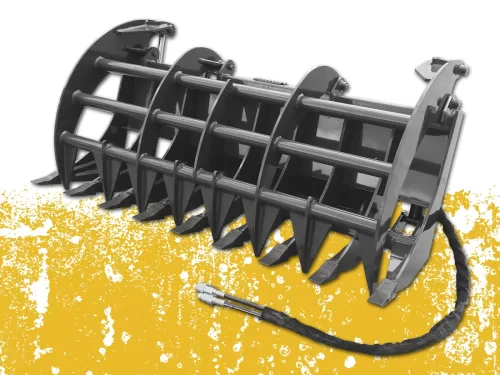 Lackender by ECS Extreme Duty Grapple Rake Skid Steer Attachment