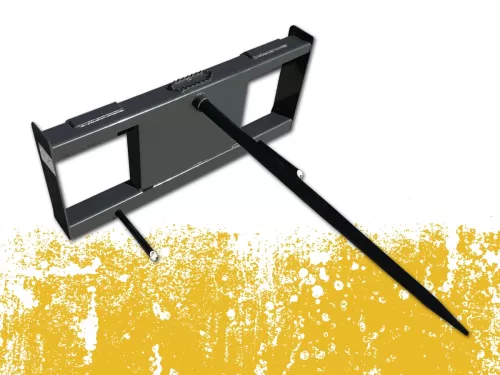 Lackender by ECS One-Prong Hay Fork Skid Steer Attachment | Single Hay Fork