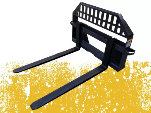 Lackender by ECS Heavy Duty Pallet Forks Skid Steer Attachment